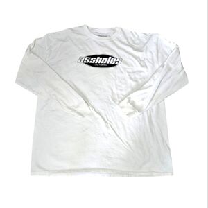 Assholes Live Forever Mens White Long Sleeve Graphic T-shirt size XXXL